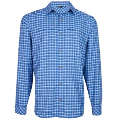 Men'S Zenith Long Sleeve Shirt Ridge Blue Check