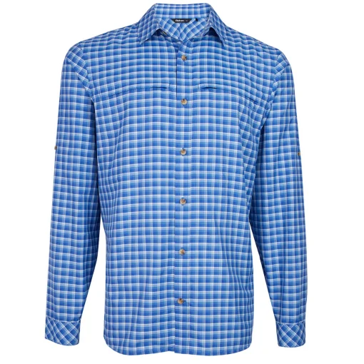 Men'S Zenith Long Sleeve Shirt Ridge Blue Check