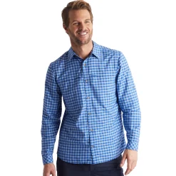 Men'S Zenith Long Sleeve Shirt Ridge Blue Check