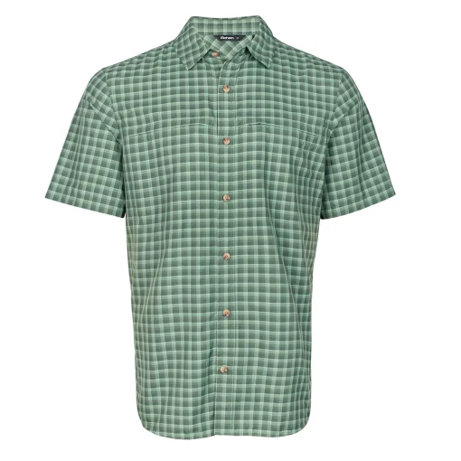 Men'S Zenith Short Sleeve Shirt Flint Green Check