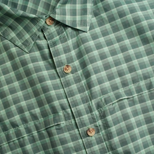 Men'S Zenith Short Sleeve Shirt Flint Green Check