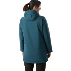 Women'S Aran Waterproof Jacket Teal Blue