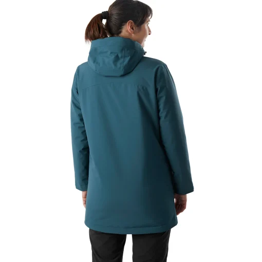 Women'S Aran Waterproof Jacket Teal Blue