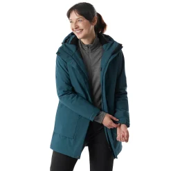 Women'S Aran Waterproof Jacket Teal Blue