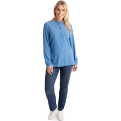 Women'S Azul Long Sleeve Shirt Zephyr Blue