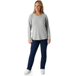 Women'S Basis Long Sleeve T Mid Grey Marl