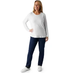Women'S Basis Long Sleeve T White