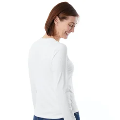 Women'S Basis Long Sleeve T White