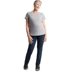 Women'S Basis Short Sleeve T Mid Grey Marl