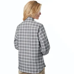 Women'S Bay Long Sleeve Shirt Grey Rock Check
