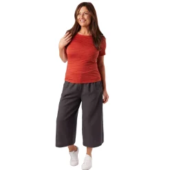Women'S Brisa Linen Culotte Carbon