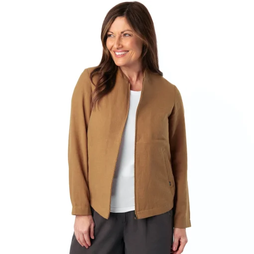 Women'S Brisa Linen Jacket Desert Ochre