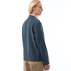 Women'S Brisa Linen Jacket Ocean Blue