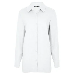 Women'S Brisa Linen Long Sleeve Shirt White