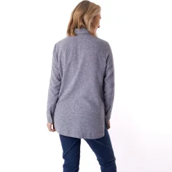 Women'S Brisa Linen Long Sleeve Shirt Ocean Blue