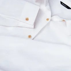 Women'S Brisa Linen Long Sleeve Shirt White
