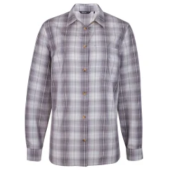 Women'S Coast Long Sleeve Shirt Mauve Grey/Orchid Check