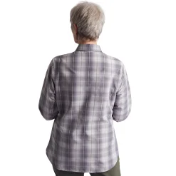 Women'S Coast Long Sleeve Shirt Mauve Grey/Orchid Check