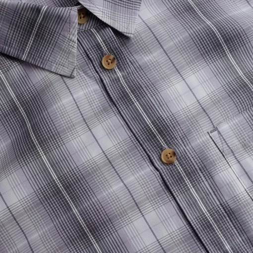 Women'S Coast Long Sleeve Shirt Mauve Grey/Orchid Check