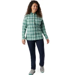 Women'S Cove Long Sleeve Shirt Venice Green Check