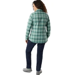 Women'S Cove Long Sleeve Shirt Venice Green Check