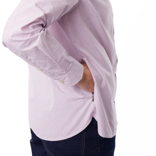 Women'S Eave Long Sleeve Breeze Lilac Gingham