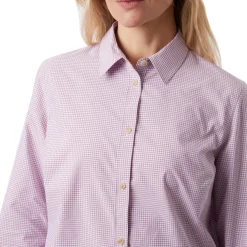 Women'S Eave Long Sleeve Breeze Lilac Gingham