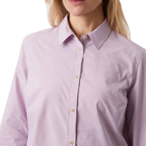 Women'S Eave Long Sleeve Breeze Lilac Gingham