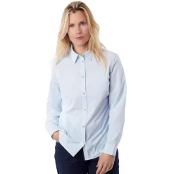 Women'S Eave Long Sleeve Chambray Blue Stripe