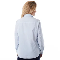 Women'S Eave Long Sleeve Chambray Blue Stripe