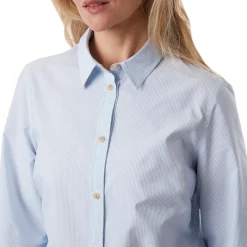 Women'S Eave Long Sleeve Chambray Blue Stripe