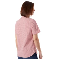 Women'S Eave Short Sleeve Shirt Cardinal Pink Gingham