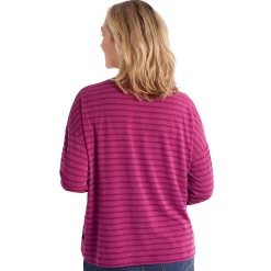Women'S Harbour Sleeve Top Raspberry Pink Marl Stripe