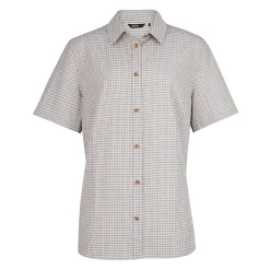 Women'S Isle Short Sleeve Shirt Mineral Grey Gingham