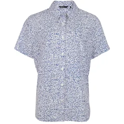 Women'S Marina Short Sleeve Shirt Heather Blue Print