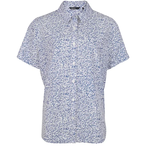 Women'S Marina Short Sleeve Shirt Heather Blue Print