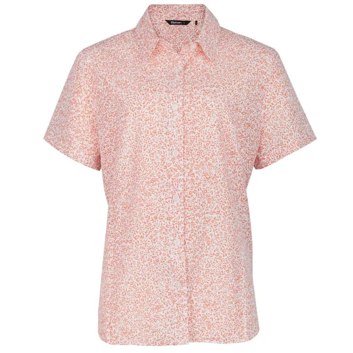 Women'S Marina Short Sleeve Shirt Dusk Orange Print
