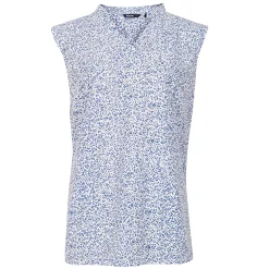 Women'S Marina Top Heather Blue Print