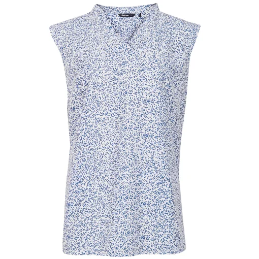 Women'S Marina Top Heather Blue Print
