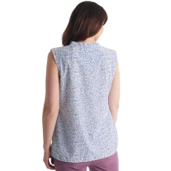 Women'S Marina Top Heather Blue Print