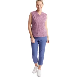 Women'S Marina Top Plum Purple Print