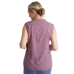 Women'S Marina Top Plum Purple Print