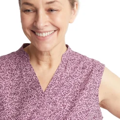 Women'S Marina Top Plum Purple Print
