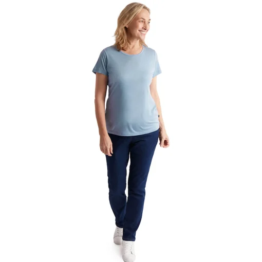 Women'S Merino Cool Short Sleeve T-Shirt Horizon Blue Marl