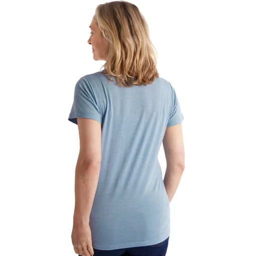 Women'S Merino Cool Short Sleeve T-Shirt Horizon Blue Marl