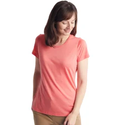 Women'S Merino Cool Short Sleeve T-Shirt Coral Pink Marl