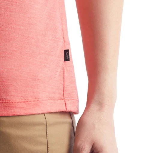 Women'S Merino Cool Short Sleeve T-Shirt Coral Pink Marl