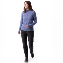 Women'S Microgrid Fleece Jacket Heather Blue