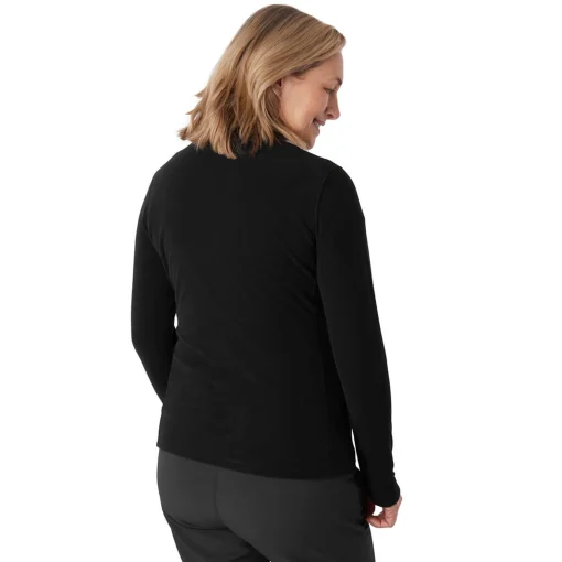 Women'S Microgrid Fleece Jacket Black
