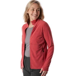 Women'S Microgrid Fleece Jacket Cardinal Pink